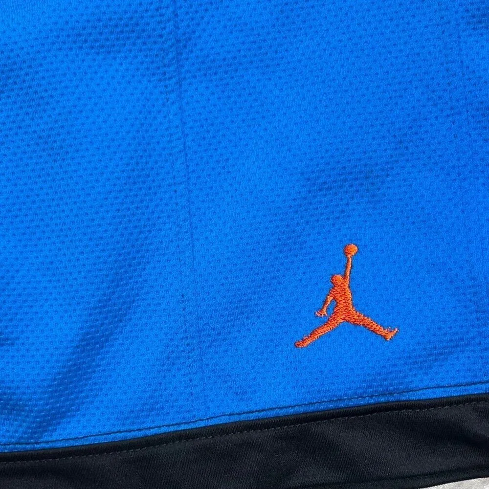 Jordan Dri-Fit Mesh Diamond Basketball Shorts Medium Men Athletic Blue Sports